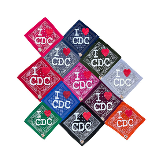 "pañuelos I love CDC"